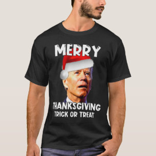 Camiseta Fun Joe Biden Santa Hat Feliz Día de Acción de Gra
