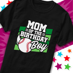 Camiseta Fun Kids Fiesta de Béisbol Mamá del niño de cumple