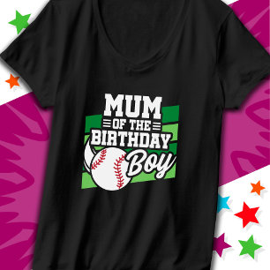 Camiseta Fun Kids Fiesta de béisbol Mamá del niño de cumple