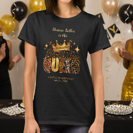 Camiseta Fun Leopard Birthday Queen Forty Birthday