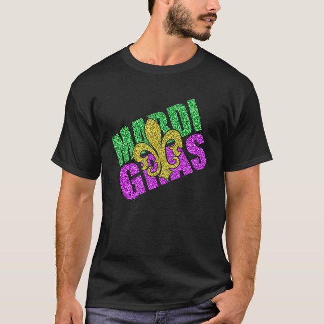 Camiseta Fun Mardi Gras Fleur De Lis (Anverso)