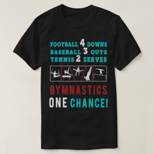 Camiseta Fun Mens + Boys Gimnasia Artística Una Oportunidad (Diseño del anverso)
