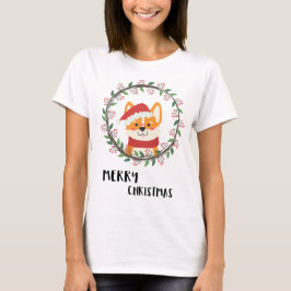 Camiseta Fun Merry Christmas Santa Puppy