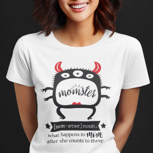 Camiseta Fun momster irónico de la vida de mamá humorística
