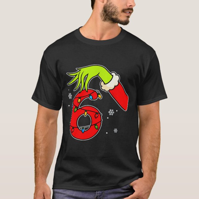 Camiseta Fun Number 6 Christmas 67 Six Seven Meme Xmas Men  (Anverso)