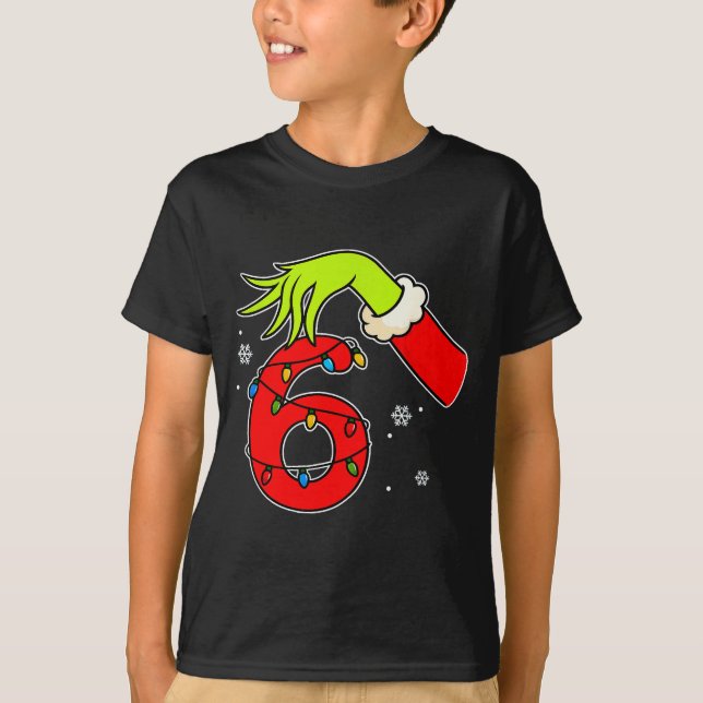Camiseta Fun Number 6 Christmas 67 Six Seven Meme Xmas Men  (Anverso)