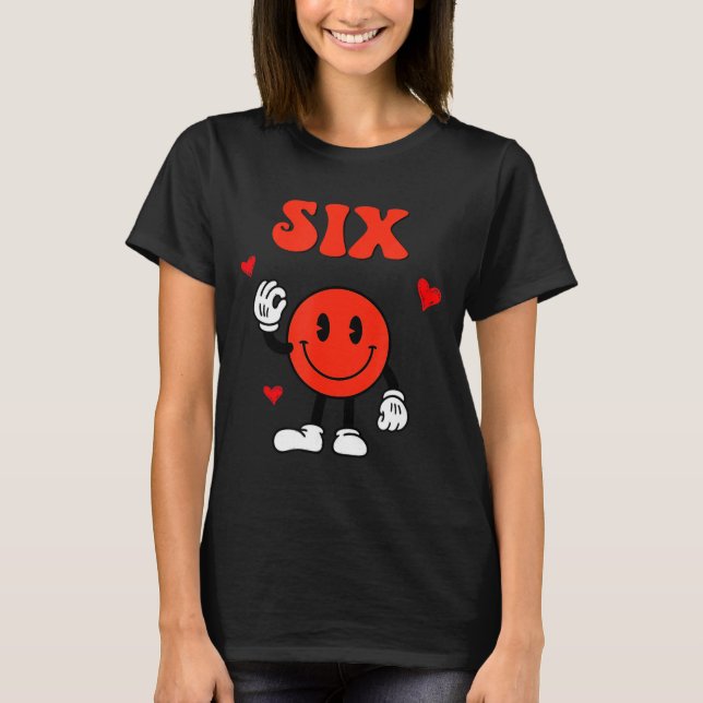 Camiseta Fun Number 6 Funny 67 Meme Six Seven 6 7 Valentine (Anverso)