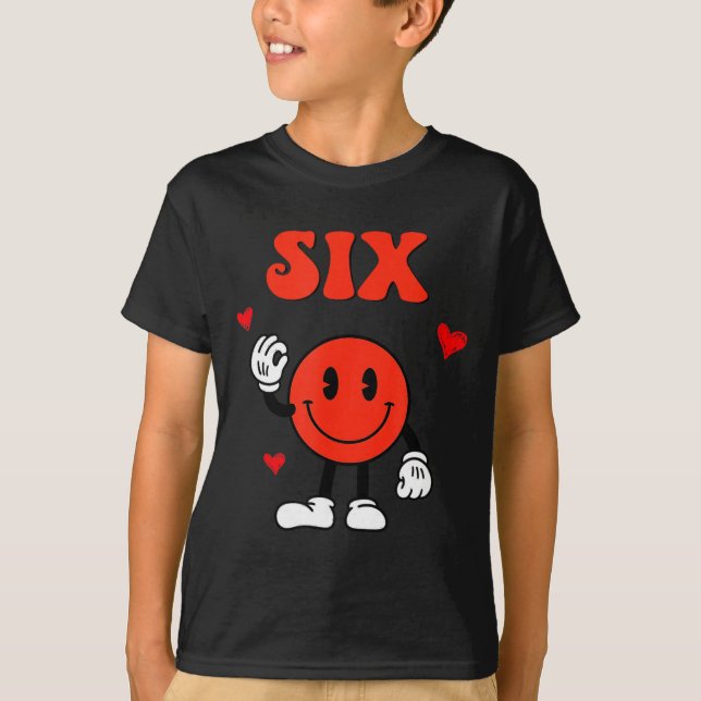 Camiseta Fun Number 6 Funny 67 Meme Six Seven 6 7 Valentine (Anverso)