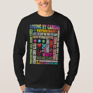Camiseta Fun Paw Print Heartbeat Veterinaria Vet Tech Kenn