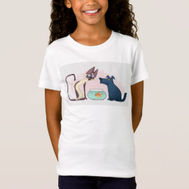 Camiseta Fun Personalizado Cat Goldfish Dog
