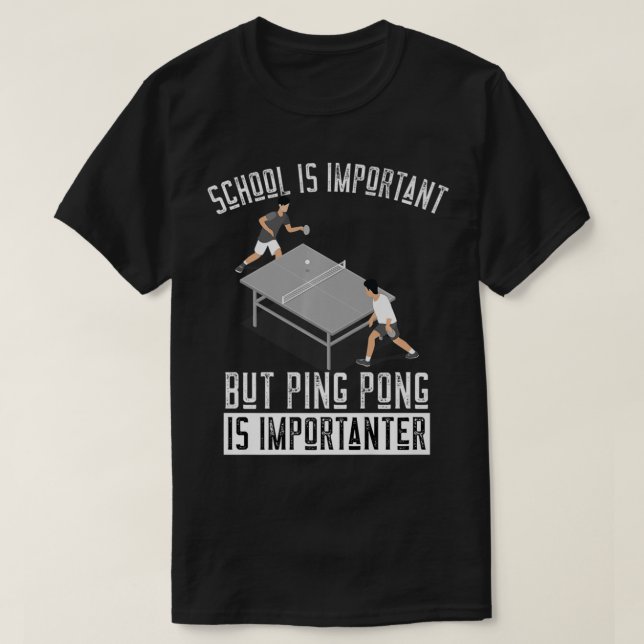 Camiseta Fun Ping Pong Jugador Mesa de Tenis Regalo   (Diseño del anverso)