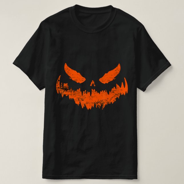 Camiseta Fun Pumpkin Jack O Lantern Scary Pumpkin Face Hall (Diseño del anverso)