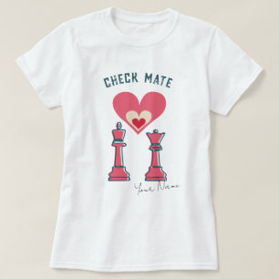 Camiseta Fun Retro Checkmate Valentine Regalos Pareja Camis