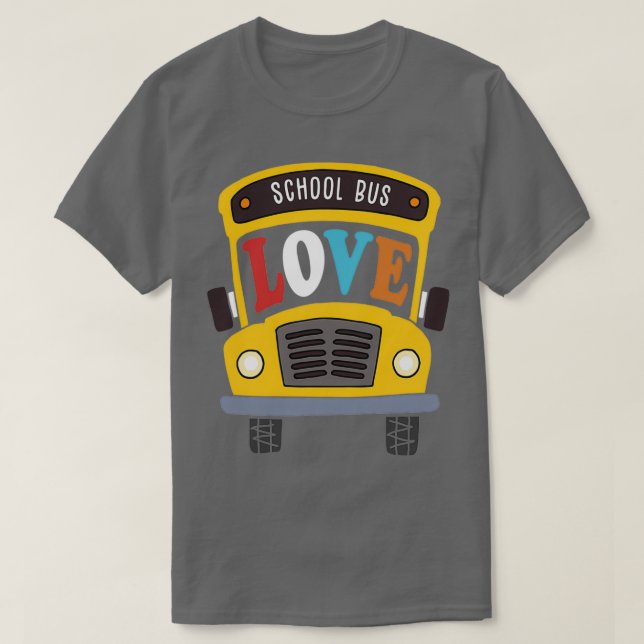 Camiseta Fun School Bus Driver Regalo Diseño Autobús Amaril (Diseño del anverso)