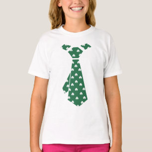 Camiseta Fun Shamrock Pattern Faux Tie St. Patrick's Day