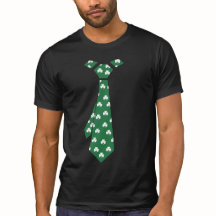 Fun Shamrock Pattern Faux Tie St. Patrick's Day