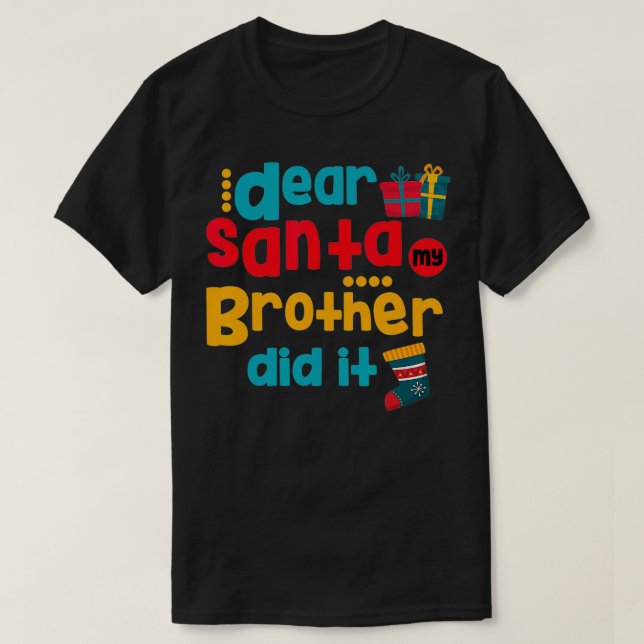 Camiseta Fun Sibling XMas Tee Kids Funny Sister Christmas O (Diseño del anverso)