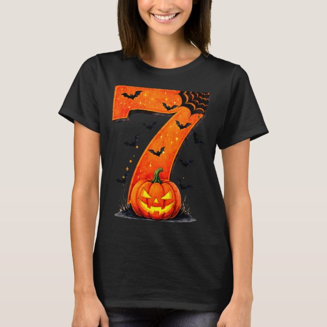 Camiseta Fun Six Seven 6 7 Meme Design Couples Halloween  (Anverso)