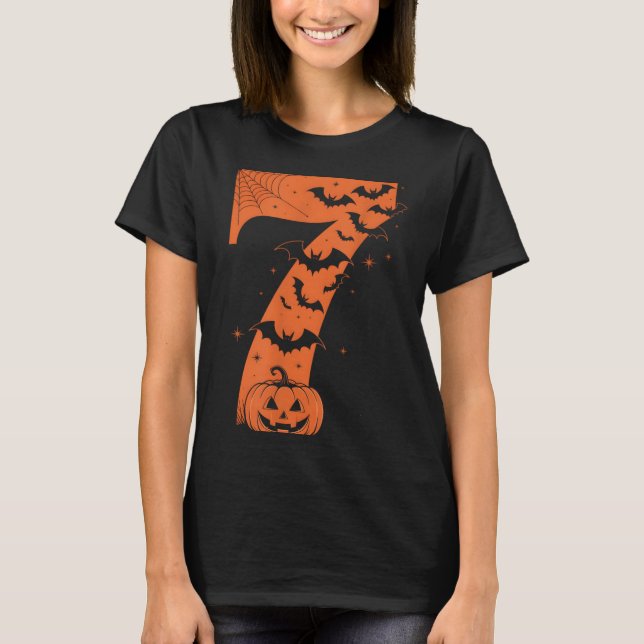 Camiseta Fun Six Seven 6 7 Meme Design Couples Halloween  (Anverso)