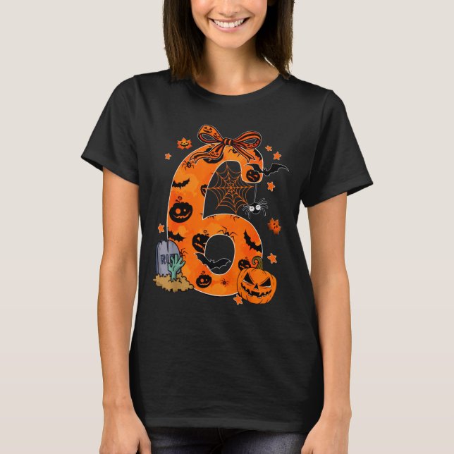 Camiseta Fun Six Seven 6 7 Meme Design Couples Halloween  (Anverso)
