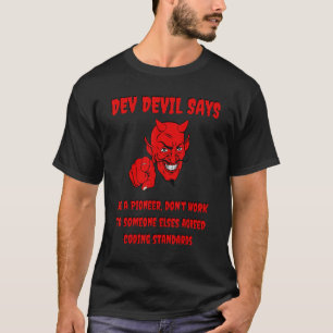 Camiseta Fun Software Dev Devil Coding Standards Agile Scru