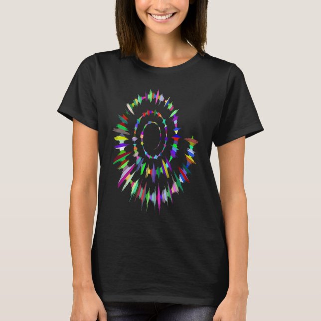 CAMISETA FUN SPIRAL TEE MUSIC WAVE SOUND ABSTRACT AUDIO COL (Anverso)