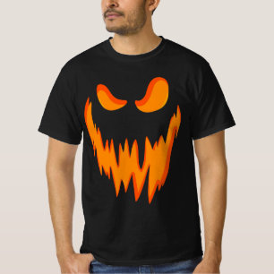 Camiseta Fun Spooky Scary Pumpkin Jack O Lantern Face