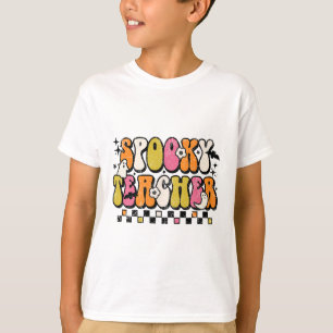 Camiseta Fun Spooky Season Retro Spooky Teacher Halloween C