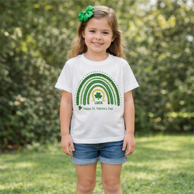 Camiseta Fun St Patrick Boho Rainbow Luck Clover Leprechaun (Subido por el creador)