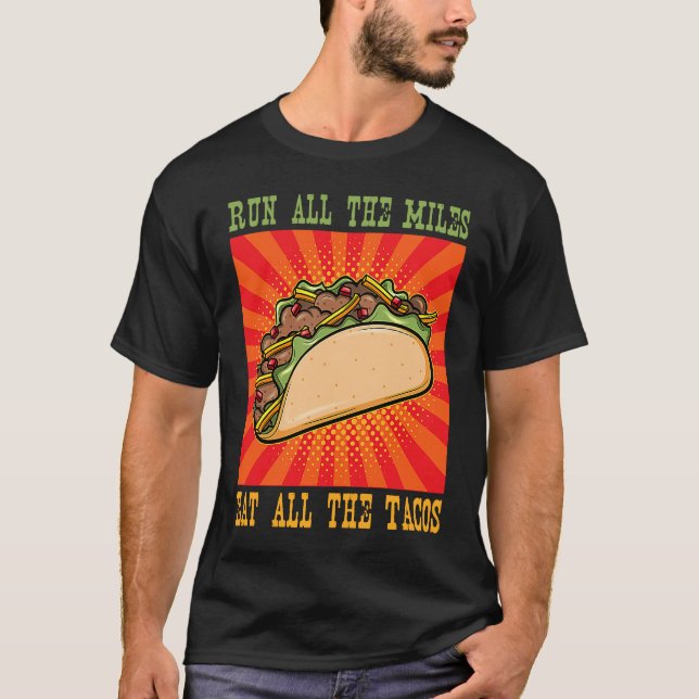 Camiseta Fun Taco Tuesday Marathon Running Runner (Anverso)