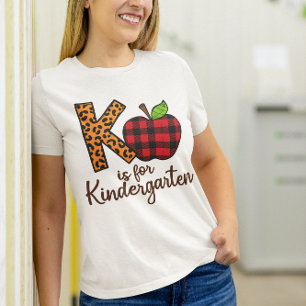Camiseta Fun Teacher K es para Kindergarten Graphic