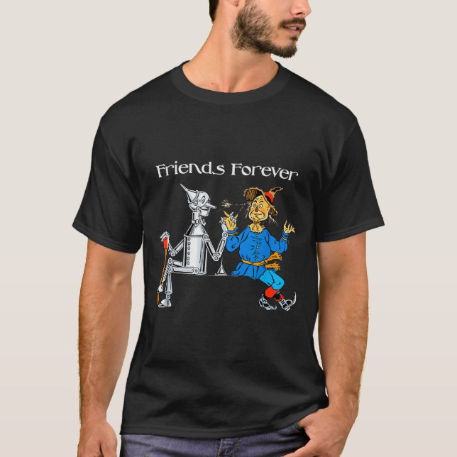 Camiseta Fun Tee Shirt Friends Forever Wizard Of Oz Ecrow  (Anverso)