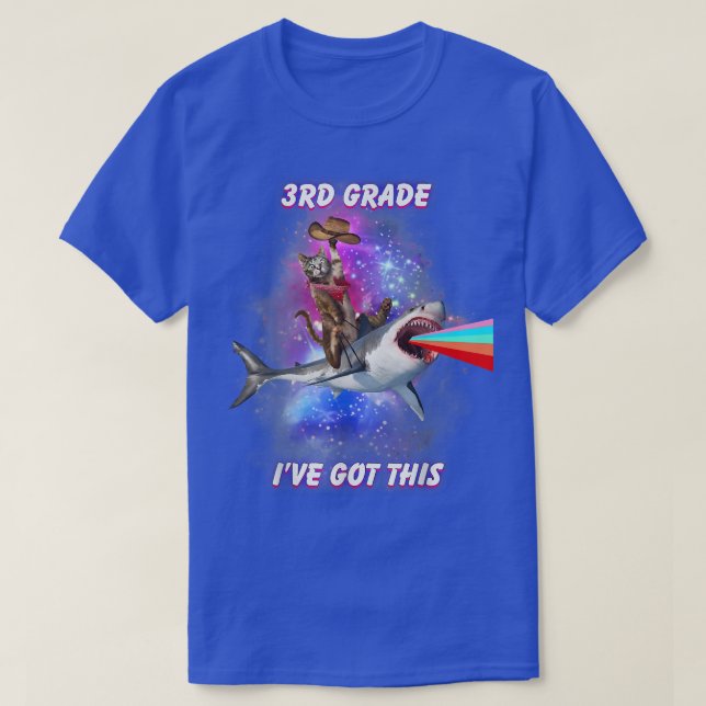 Camiseta Fun Third Grade School Ive Got This Cute Cat Shark (Diseño del anverso)