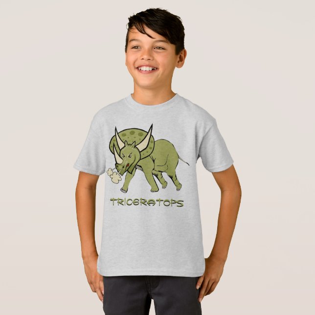 Camiseta Fun Triceratops Dino (Anverso completo)