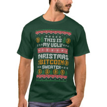 Fun UGLY NAVIDADES BITCOIN Faux Knit Pattern