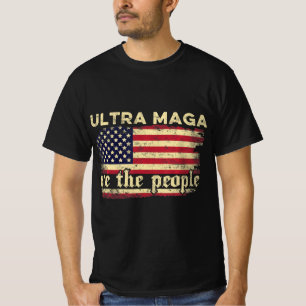 Camiseta Fun Ultra Maga Vintage Bandera Estadounidense Ultr