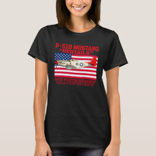 Camiseta Fun vintage P 51 Mustang tee perfecto para volar a