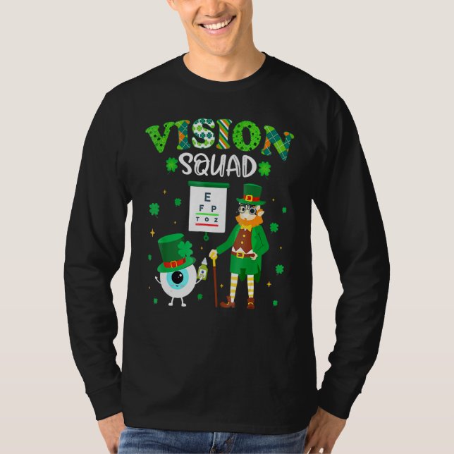 Camiseta Fun Vision Squad Leprechaun Optometrist St Patrick (Anverso)