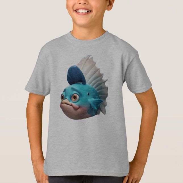 Camiseta Fun Wild Fish Hair Art (Anverso)