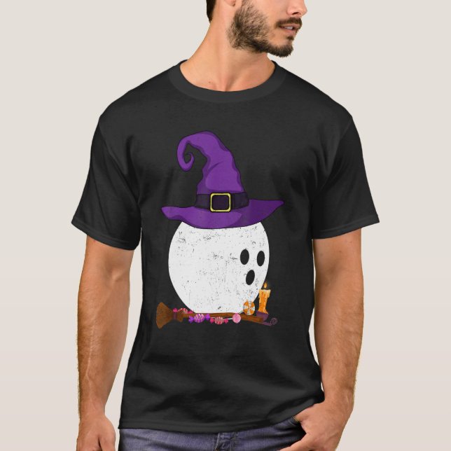 Camiseta Fun Witch Bowling Halloween Costume Bowling Player (Anverso)