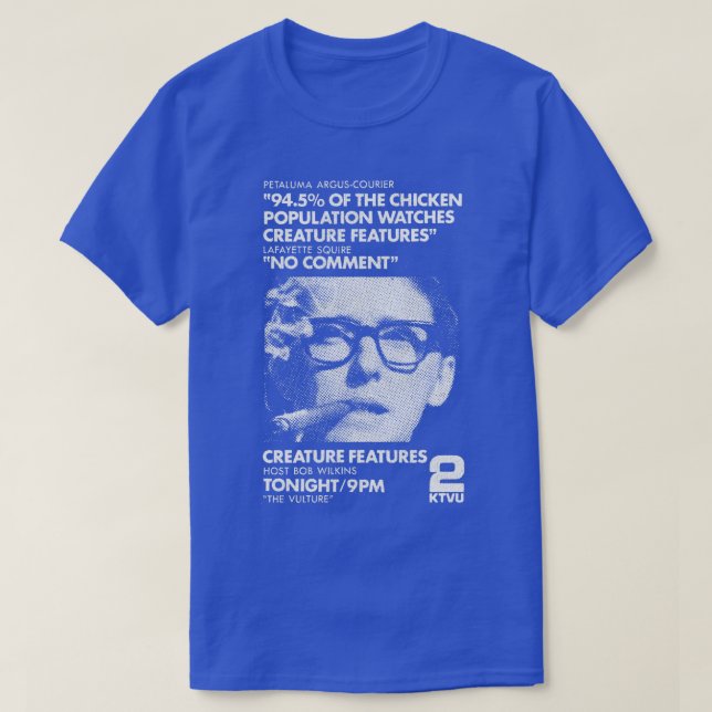 Camiseta Función de creación de host de terror Bob Wilkins (Diseño del anverso)