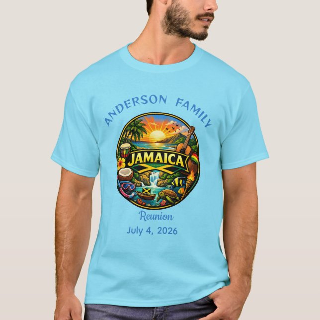 Camiseta función familiar en Jamaica (Anverso)