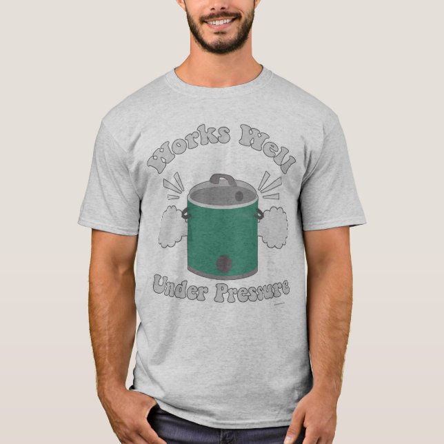 Camiseta Funciona bien bajo presión con arte de cocina lent (Anverso)