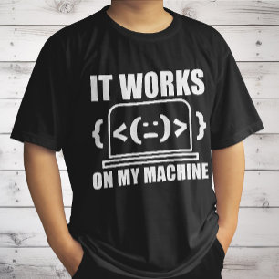 Camiseta Funciona con mi programador y codificador divertid