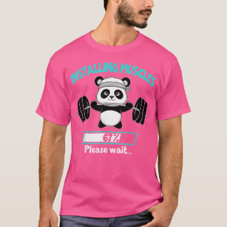 Camiseta Funciona Instalando Músculo Panda Lifting Barbe