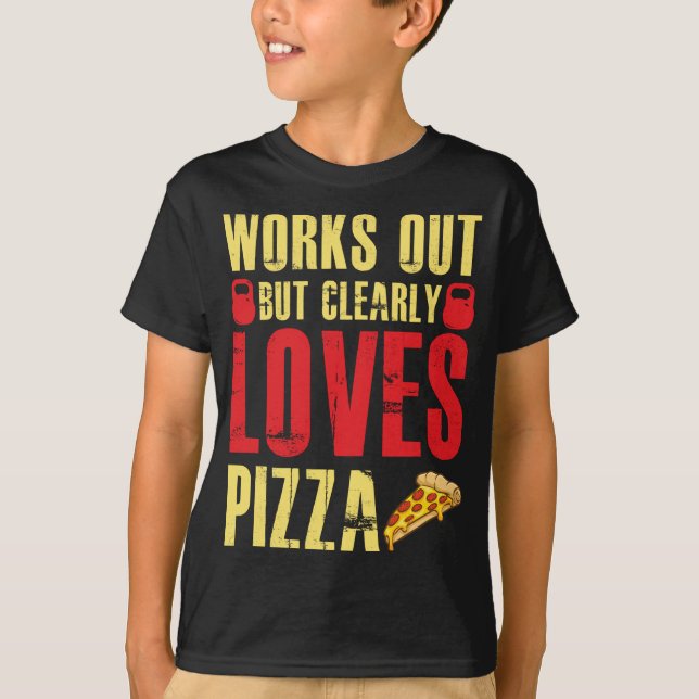 Camiseta Funciona Pero Ama Claramente La Cocina Pizza (Anverso)