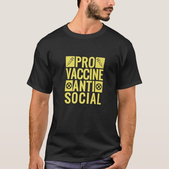 Camiseta Funcionalidad antisocial Pro Vaccine (Anverso)