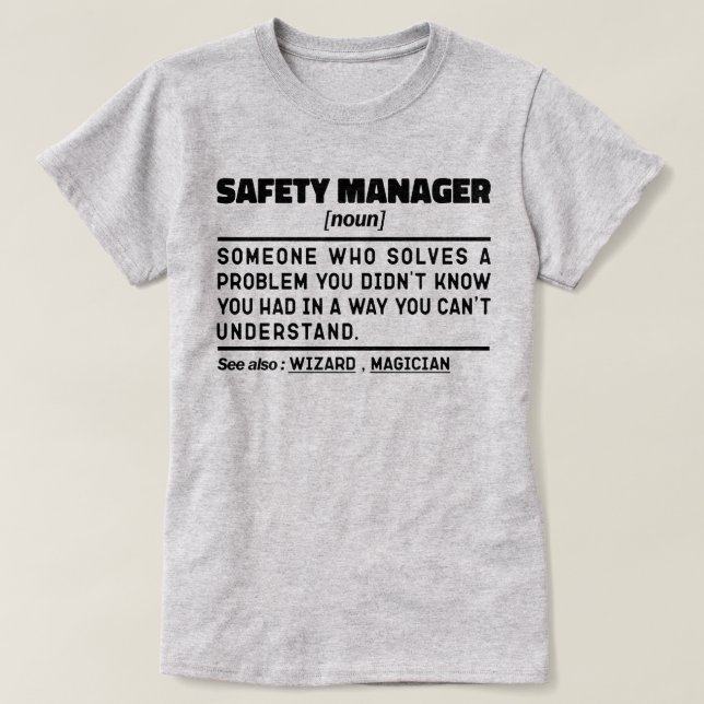 Camiseta Funcionalidad de empleado retirado nuevo de Safety (Diseño del anverso)