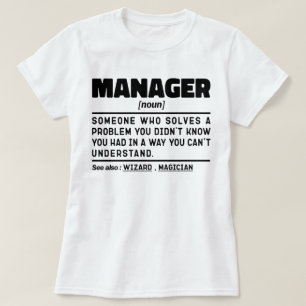 Camiseta Funcionalidad de reconocimiento de director gerent