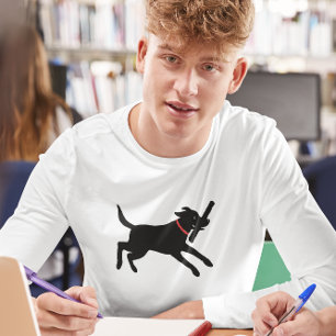Camiseta Funcionamiento juguetón del laboratorio del negro